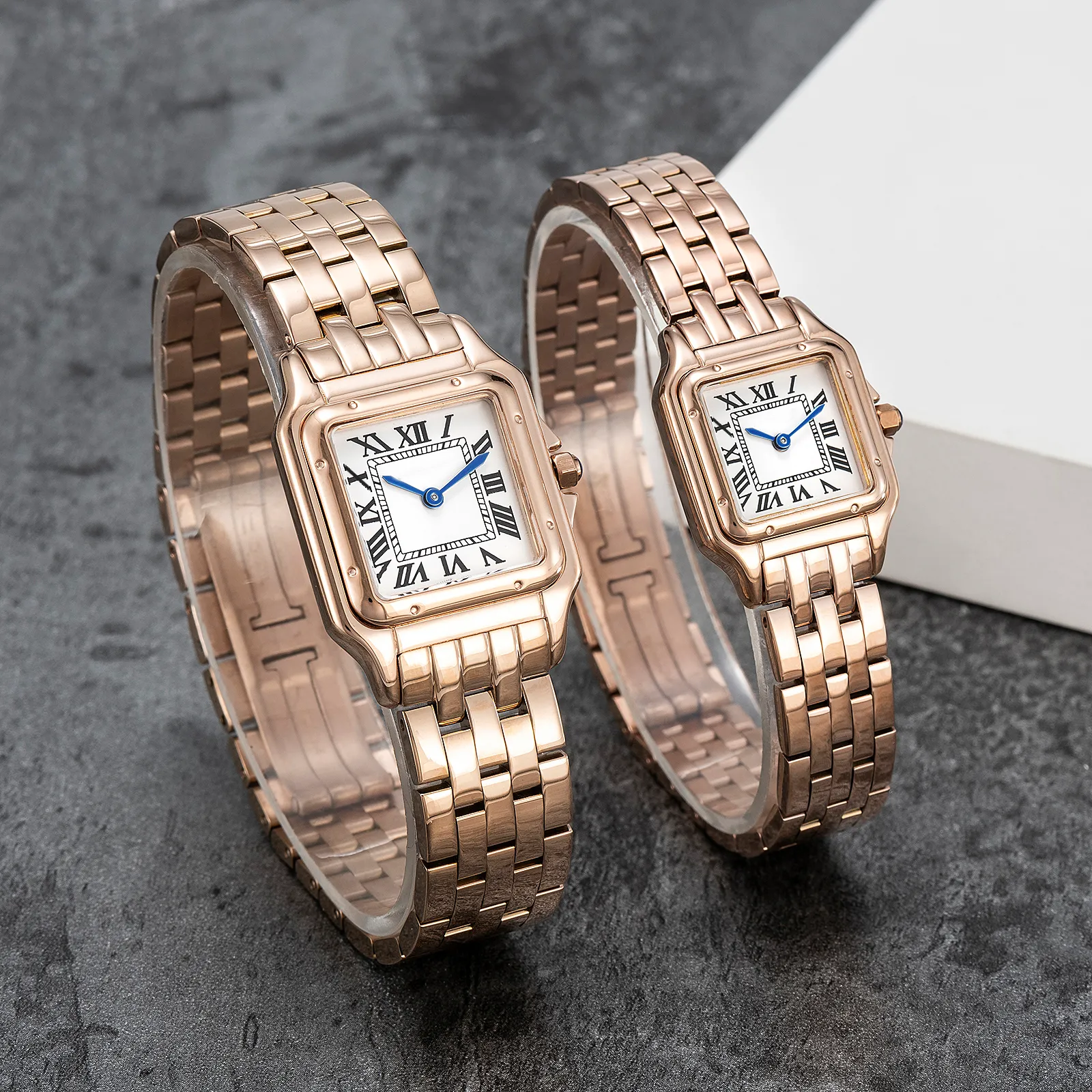 Montres pour femmes cadran or argent en acier inoxydable montre à quartz avec diamant glacé montre montres élégantes montre de luxe g256V