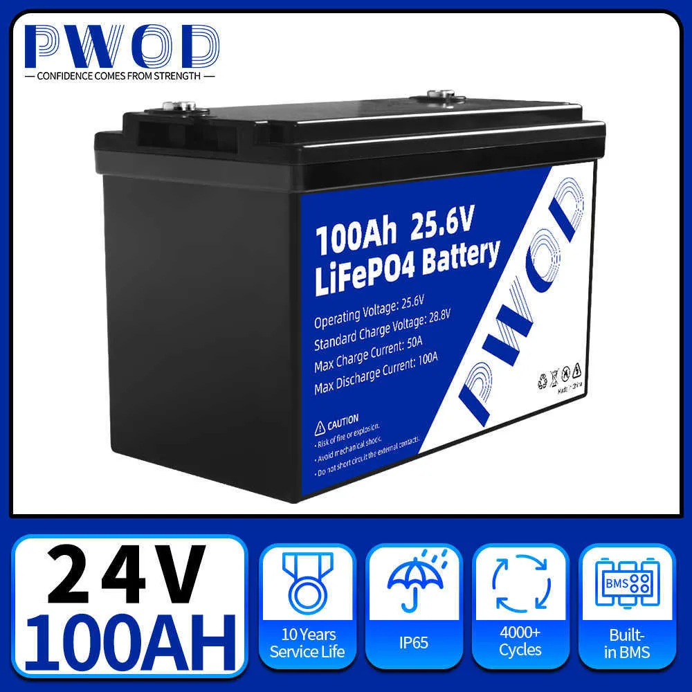 12V 100AH 200AH LiFePO4 Battery Pack 24V 3000 Cycles Lithium Iron