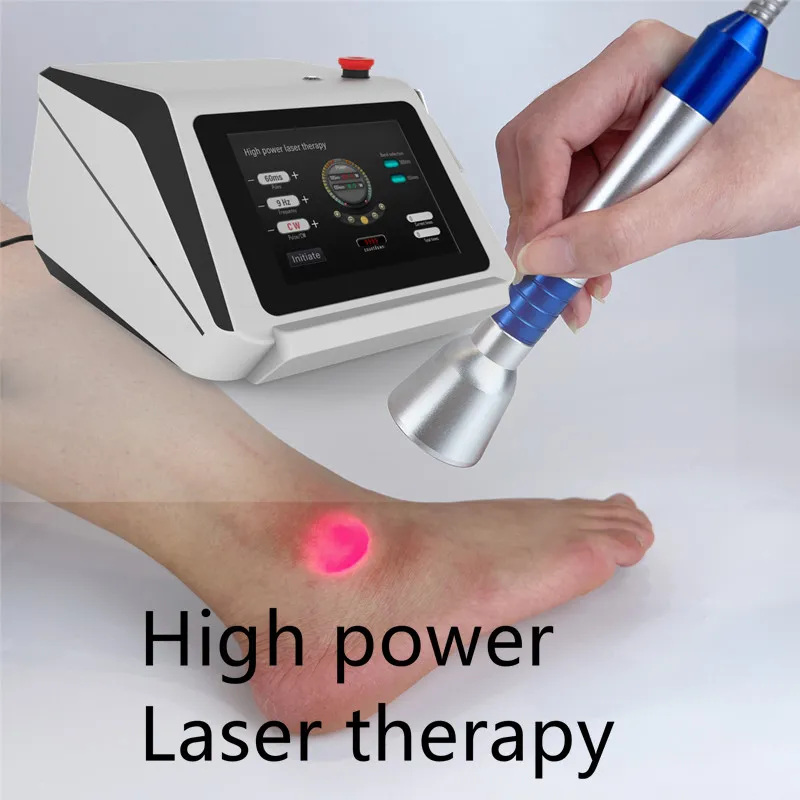 Therapeutic High Power Laser Therapy Machine With 1064Nm Penetrate Deeper Tssue 980Nm Relieves Muscles and Promotes Blood Crculation