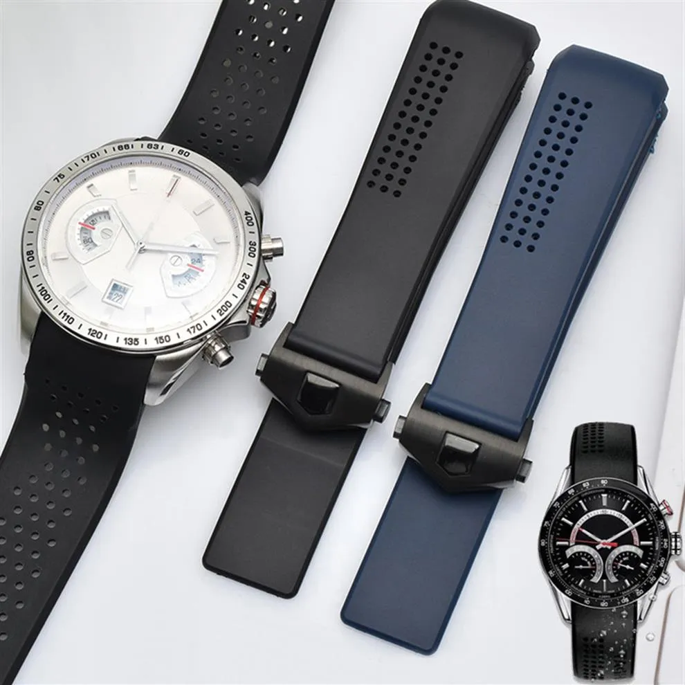 Watch Band For TAG HEUER CARRERA Curved End Waterproof Strap