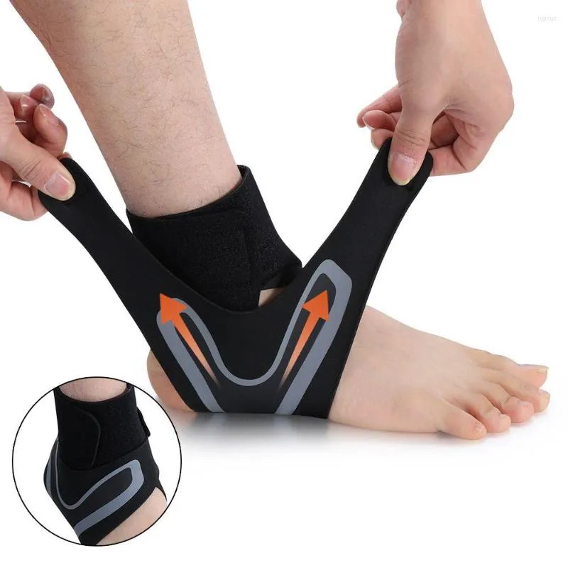 Ankelst￶d 1 pc den justerbara elastiska stag l￤ttviktig andningsbar komprimering anti sprain fotskydd bandage