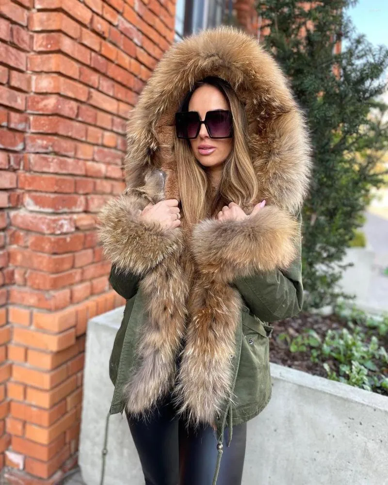 Women's Trench Coats S-7XL Plus Size Womens Winter Parka With Real Fur 2022 Fashion Waterproof Hooded Jacket Female Coat Thick Warm