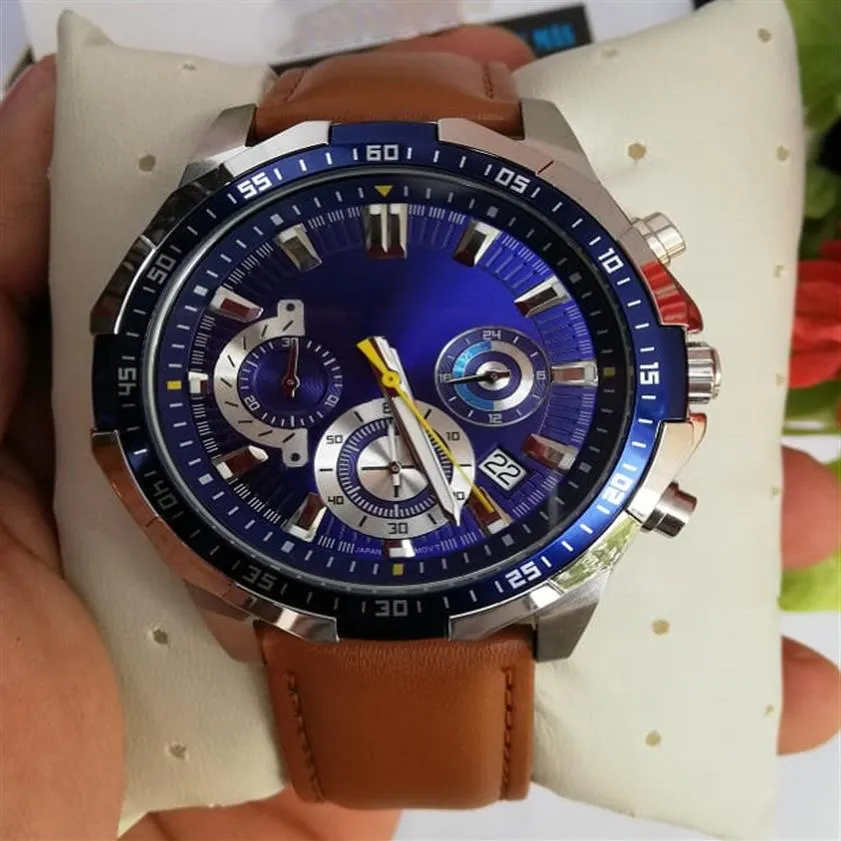 2019 NOWOŚĆ EFR550 EF-550RBSP-1A EF 550RBSP 550 Sport Chronograph Mens Watch 125 Modele Dostępne Stopwatch Full Steel Watch259i