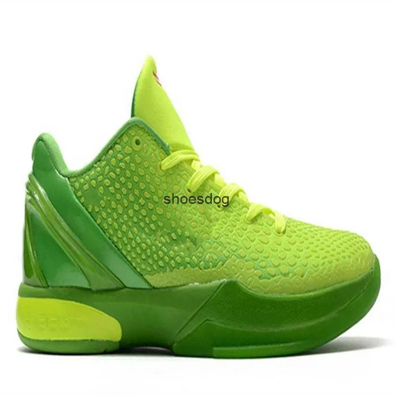 Christmas 6 Protro Grinch Basketball Shoes Mamba Green Apple Volt