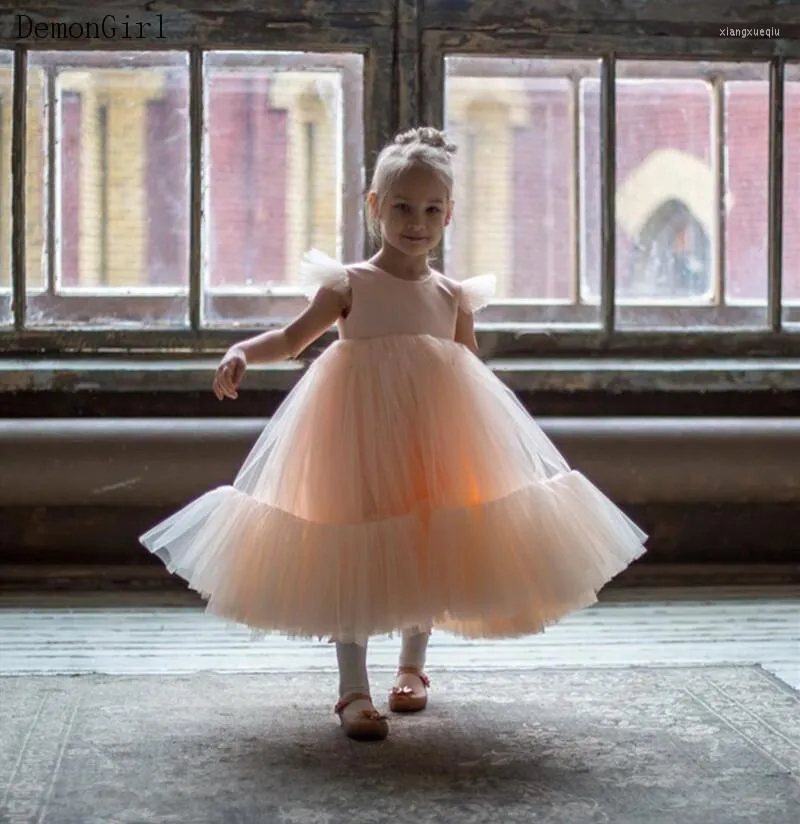 Vestidos de menina vestido princesa garotas tutu malha de aniversário baile beddler bebês crianças garotas elegantes roupas de festa de casamento crianças batismo