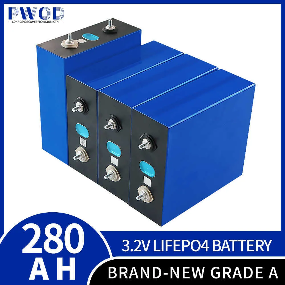 280AH LIFEPO4 Batteri 12V RechargablePack Lithium Iron Phosfate Prismatic New Solar LifePo4 24V 48V Electric RV Golf Forklift