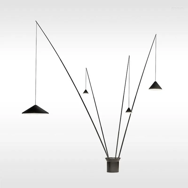 Lampadaires Lampe Décorative Vitrail Standard Feather Ball Light