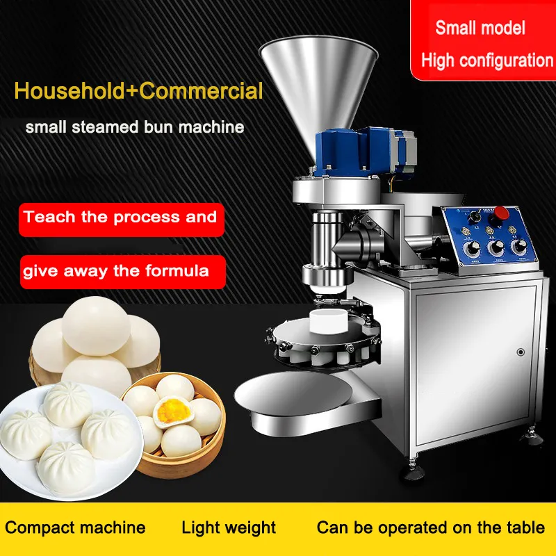 Full Automatic Commercial Desktop Steamed Bun Machine Multifunktionella Pure White Sugar Steamed Bulls Smallhouse Hold Rostfritt stål