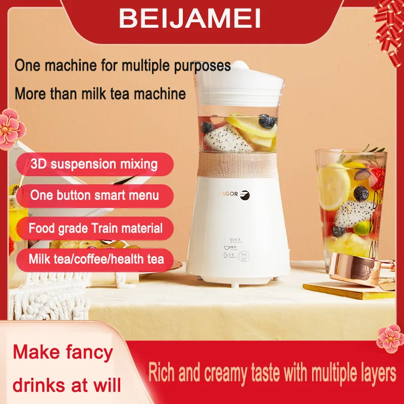Portable 380ml Milk Tea Maker With Automatic Froth Milk In Blender