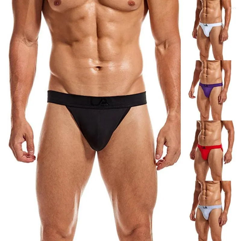 Underbyxor 2022 Herr Sexig jockrem underkläder jockstrap skinkor ihåliga mäns andas korta sport thongs sträng sissy trosor