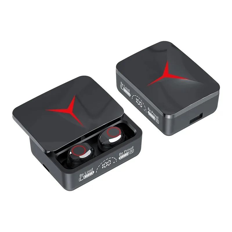 M90 PRO -mobiltelefonörlurar TWS Earbuds Noise Reduction LED Digital Display Wireless Bluetooth 5.2 Headset Gaming Sport Hörlurar för alla telefoner Android för alla telefoner