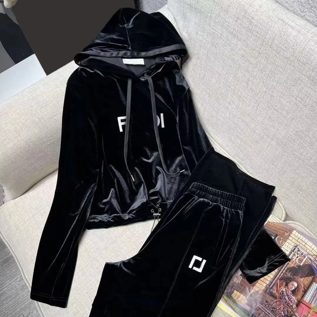 Ensemble Survêtement Femme 2 Pièces En Velours – Pantalon Jogging Et Haut Manches Longues Confort