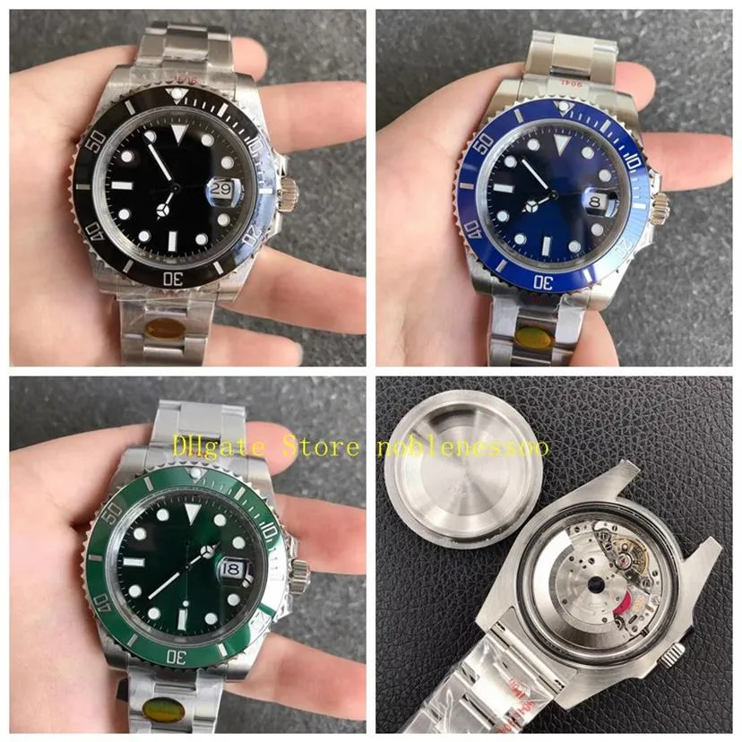 Vers￣o v12 assiste mensagens de cer￢mica verde preto de 40 mm 116610 116619 Autom￡tico Cal 3135 NOOBF Factory n 904L Watch Men v12s Wrist291s