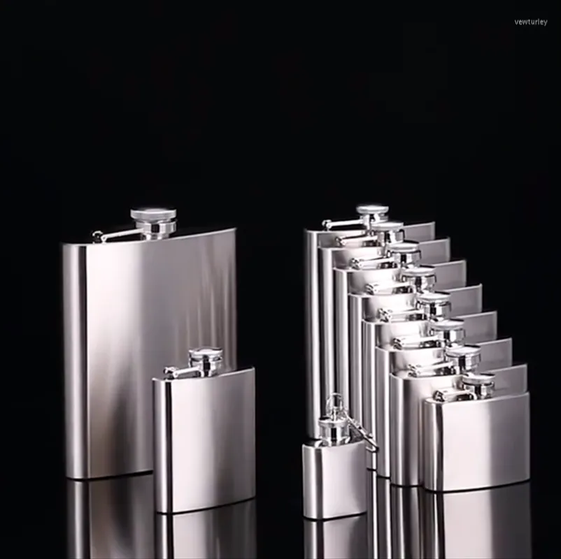 Hip Flasks 10/12/18 Oz Whisky Alcohol Flask Stainless Steel Portable Drinkware Wine Cup Camping Travel Drinking Bottle Utensil