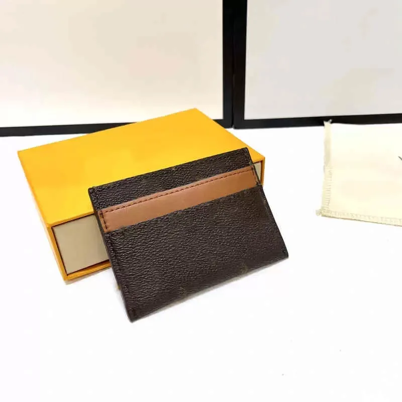 Lüks tasarımcı cüzdan çanta bayanlar kartı kahverengi orijinal deri çanta kredi parası mini cazibe kadın cüzdan 220328