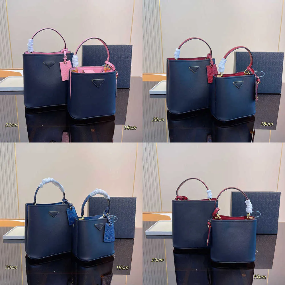 Warme boodschappentassen nieuwe bakken paniers bucket Bags driehoek bakken multicolor de draagtas dames designer tas lederen luxe handtas handtas modezakken dame ontwerpers