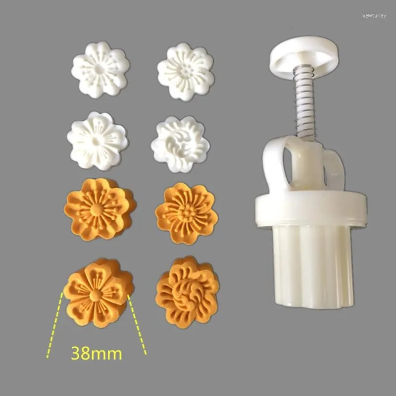 Backwerkzeuge H55A Mooncake-Form, 25 g, Kirschblüten, Stempel, Kuchen, Plätzchenform, Ausstecher, Handdruck