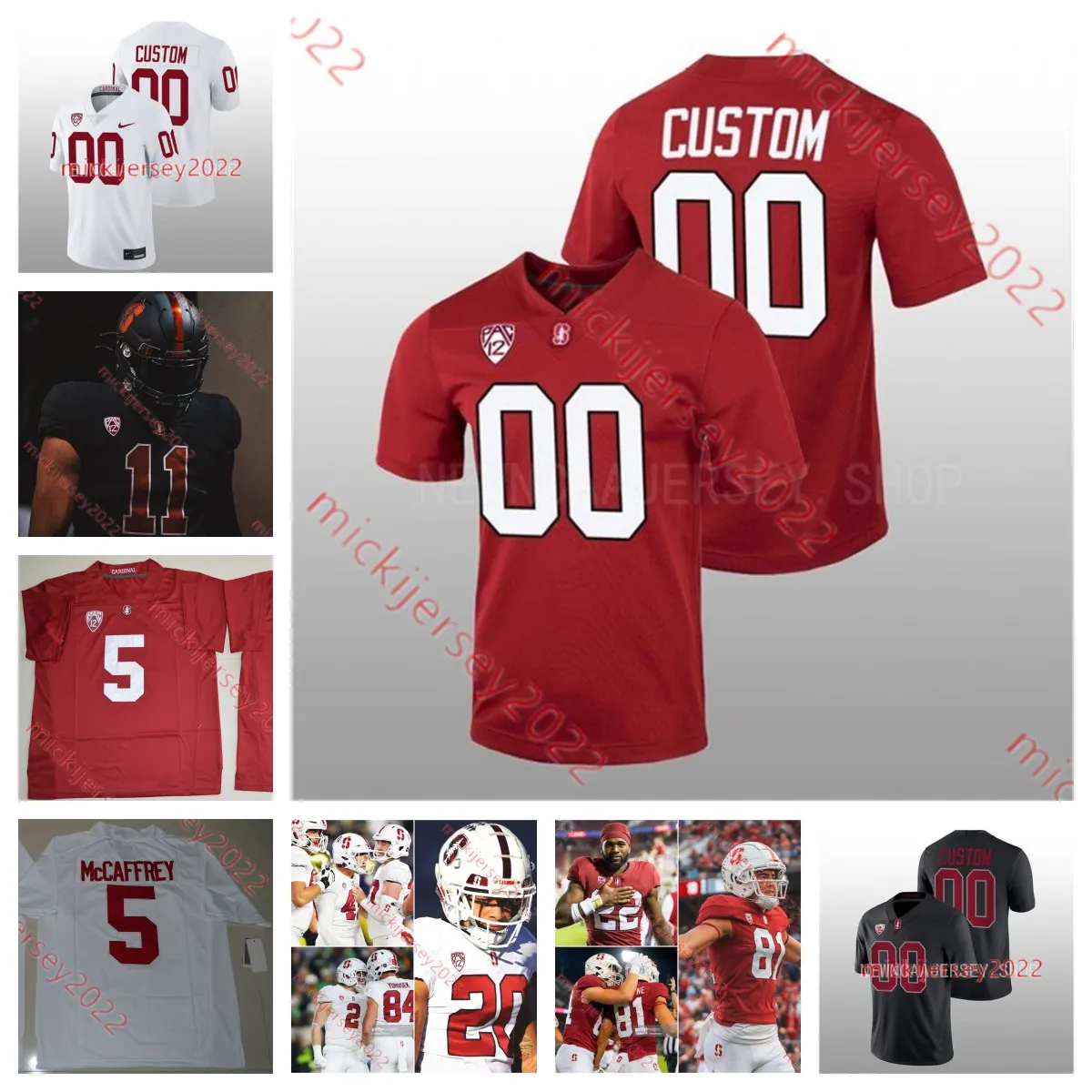 American College Football Wear Custom Stanford Cardinal Football Jersey 29 Terian Williams 33 AlakaiG ilman2 4P atrickF ields3 0E licA yomanor9 2L anceK enele