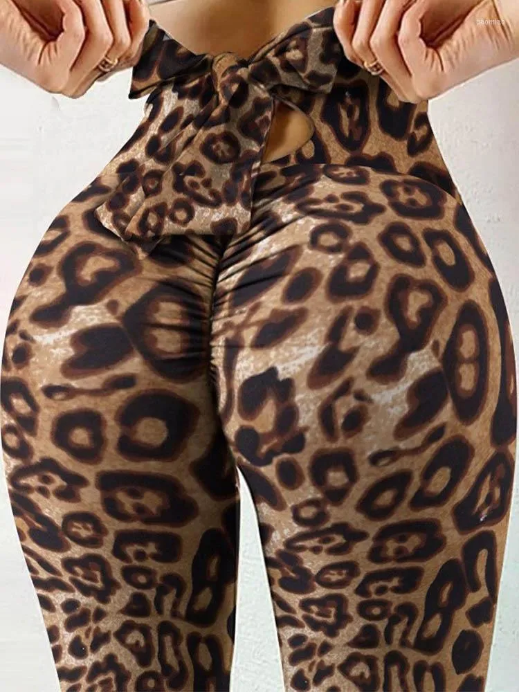 Mallas de mujer, mallas de leopardo de camuflaje Floral ajustadas de alta elasticidad para mujer, mallas ajustadas para Fitness, pantalones deportivos para gimnasio