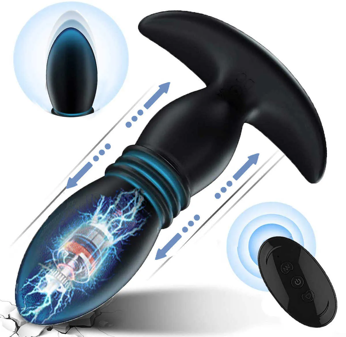 Thrusting Dildo Vibrator Big, Anal Dildos, Butt Plug