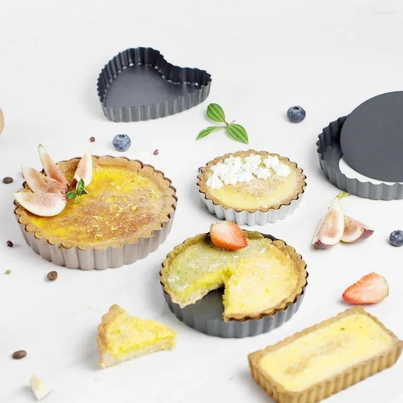 Backenwerkzeuge Kuchenform Abnehmbare Torte Antihaft-Pizza-Quiche-Flan-Form Runde Pie-Muffin-Form für Form Backformen Backblech 25#