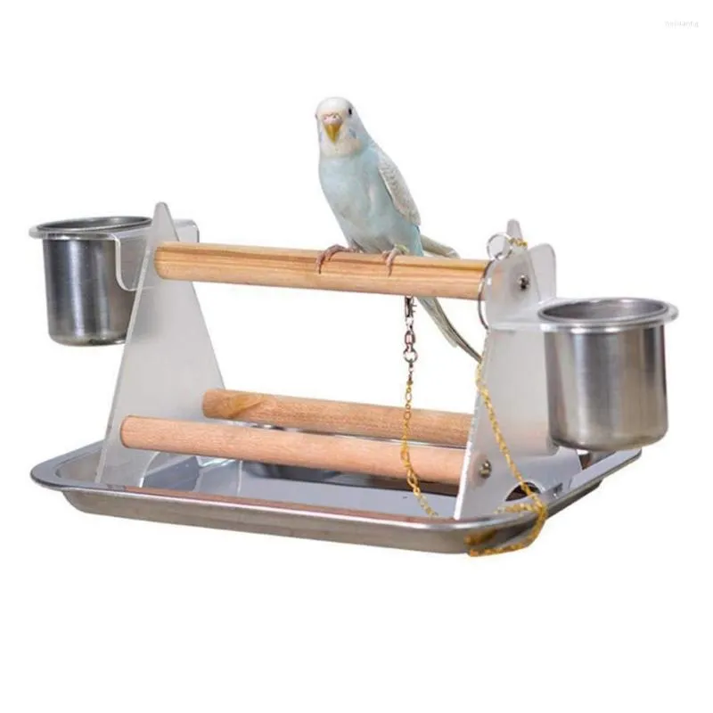 Other Bird Supplies HobbyLane Pet Grinding Toy Triangular Stand Racks For Small Medium Parrots