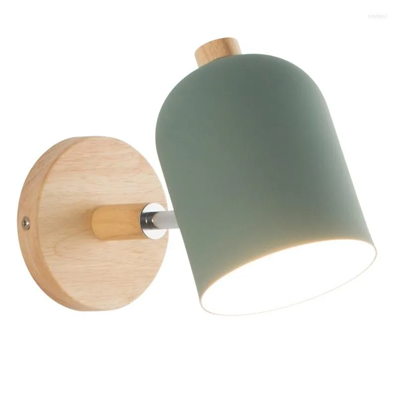 Lampes murales nordique moderne moderne loft en fer en bois luminaire pour le salon des appliques de chevet de chambre ￠ coucher