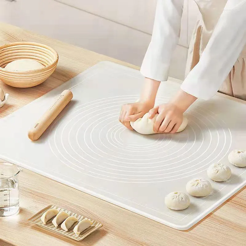 Baking Tools White Nano Silicone Rolling Dough Mat Non-slip Cake Pastry Kneading Pad Non-stick Thickened Pizza Dumpling Biscuit