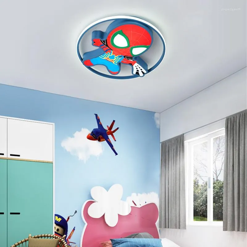 أضواء السقف أطفال الإضاءة يتجهيز كرتون عنكبوت لغرفة نوم غرفة طفل مصباح بوي فتاة pincess
