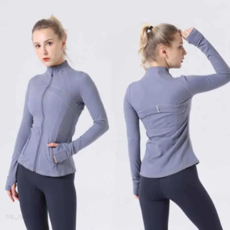 Damenmodejacke Frühling und Herbst Eng anliegende dünne Sportbekleidung Training Laufen Fitnessstudio lu-088 Yoga einfarbige Strickjacke gut