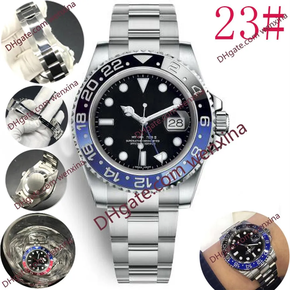 20 quality watch 40mm Batman Small Pointers adjusted separately 2813 automatic Stainless Steel Watch montre de luxe Waterproof Men2618