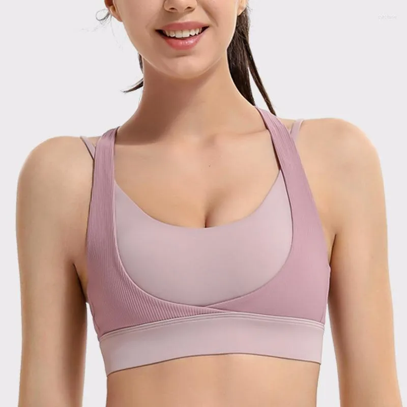 Camisas ativas beleza de costas esportes roupas íntimas femininas femininas para fitness coletor de fitness gole de treinamento de ioga de costela