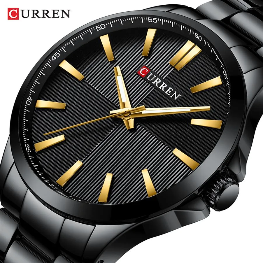 Men Watches 2019 Marca de luxo Stainless Steel Fashion Business Mens assista Curren Wristwatch Man Relógio à prova d'água 30 m Relojes286k