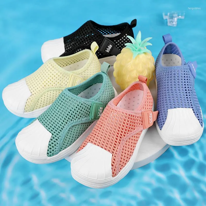 Atletische schoenen kinderen anti-slip zacht rubber baby casual platte sneakers kinderen mesh ademende zomer sandalen peuter meisje jongens sport