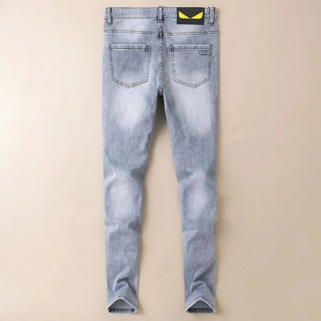 Buy online Mens Slim Fit Slash Knee Jeans from Clothing for Men by Mr.&mrs.  for ₹849 at 47% off | 2024 Limeroad.com