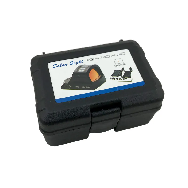 Tactical Solar Power Red Dot Sight - 2 MOA Holographic Reflex Scope with Dual Mounts for 20mm Rail