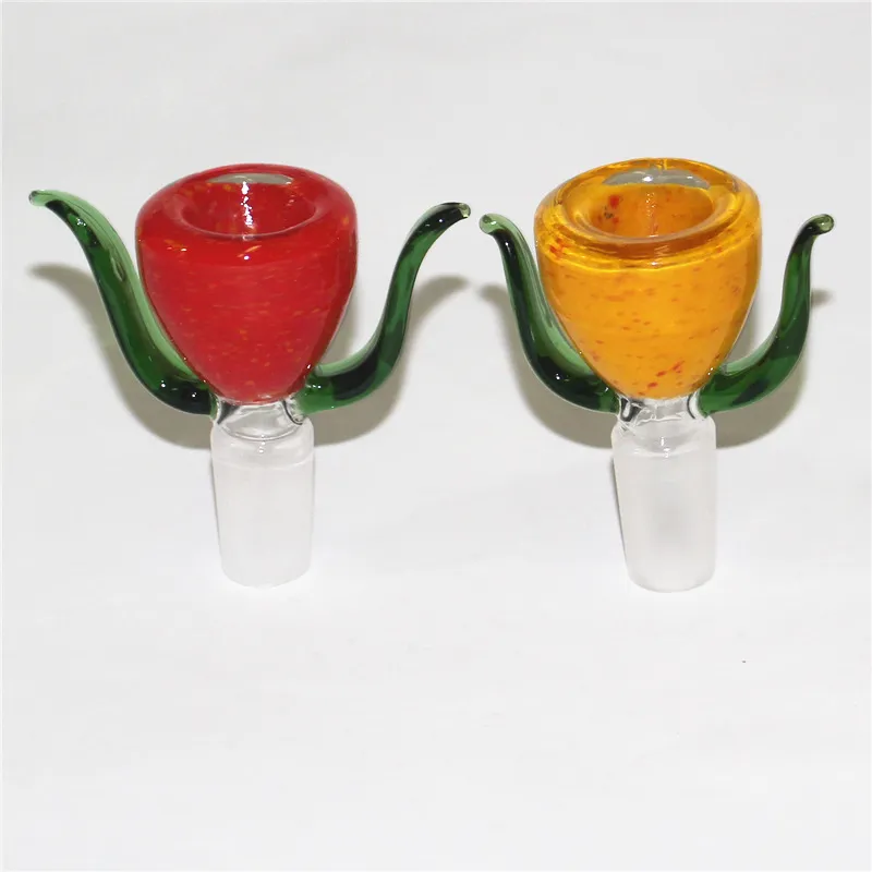 Narguilés Heady verre coloré bol à fumer 14mm 18mm mâle pour barboteur et cendrier bols à bang