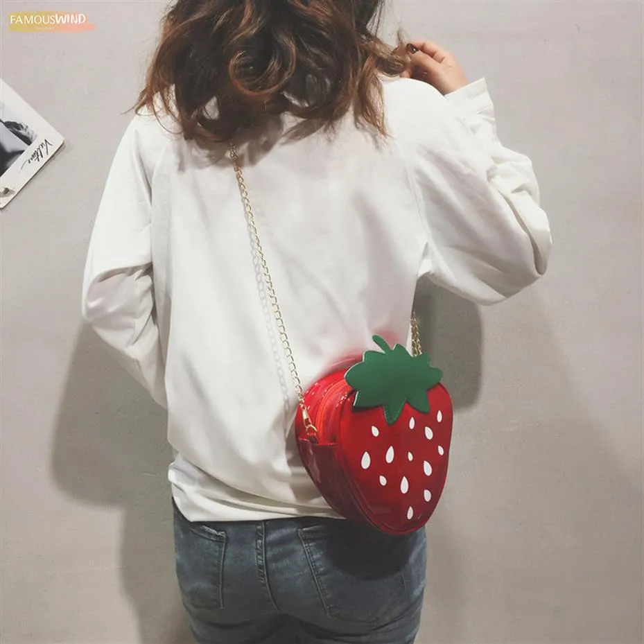 Women Purse Shoulder Bag Dot Gift Strawberry Design Leather Mini Messenger Bag Handbags Women Bags Designer N228e