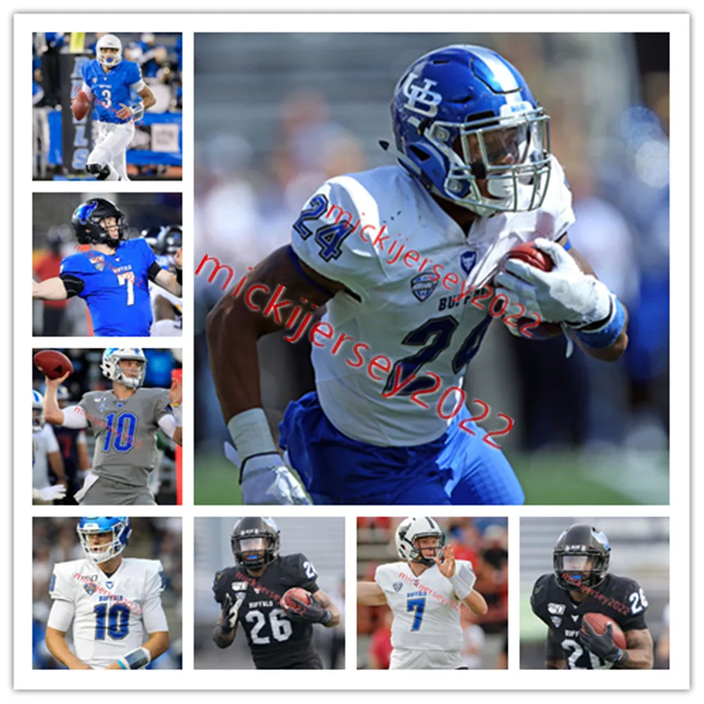 American College Football Wear Buffalo Bulls voetbaljersey op maat gemaakte heren jeugd Jibrahn Claude Isaiah King Demarco Cuffey Cole Snyder Ibrahim Kante K