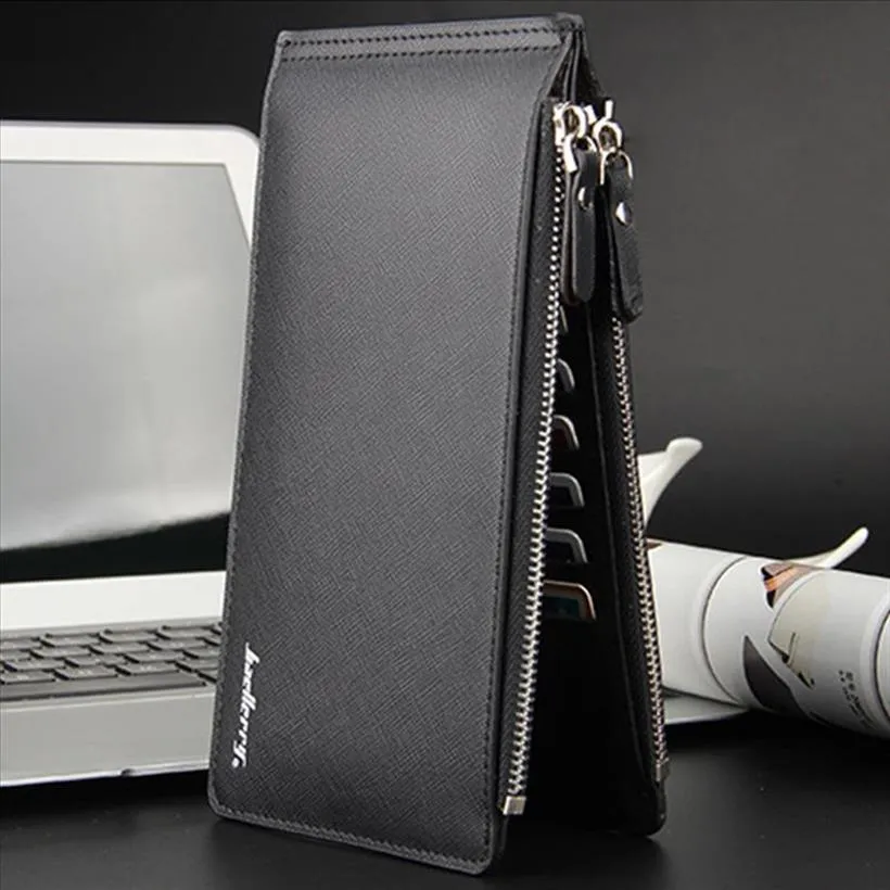 NIEUWE TELEFOON POCKE MAN Wallets Heren Business Style Lederen kaarthouder Billfold Purse Long Wallet LL176V