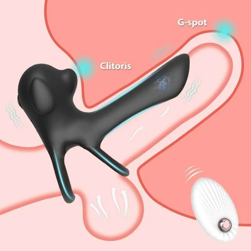 Beauty Items Women Vaginal Clitoris Stimulator Men Cock Vibrator for Couple Masturbation Remote Vibrating Penis Ring Male Cockring Sey Toys