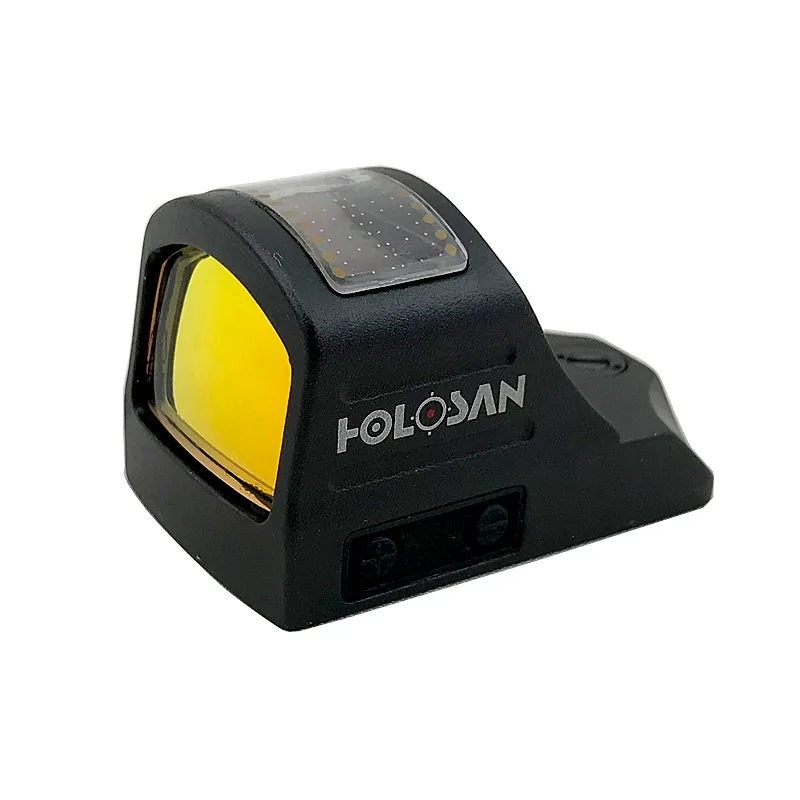 Tactical Solar Power Red Dot Sight - 2 MOA Holographic Reflex Scope with Dual Mounts for 20mm Rail