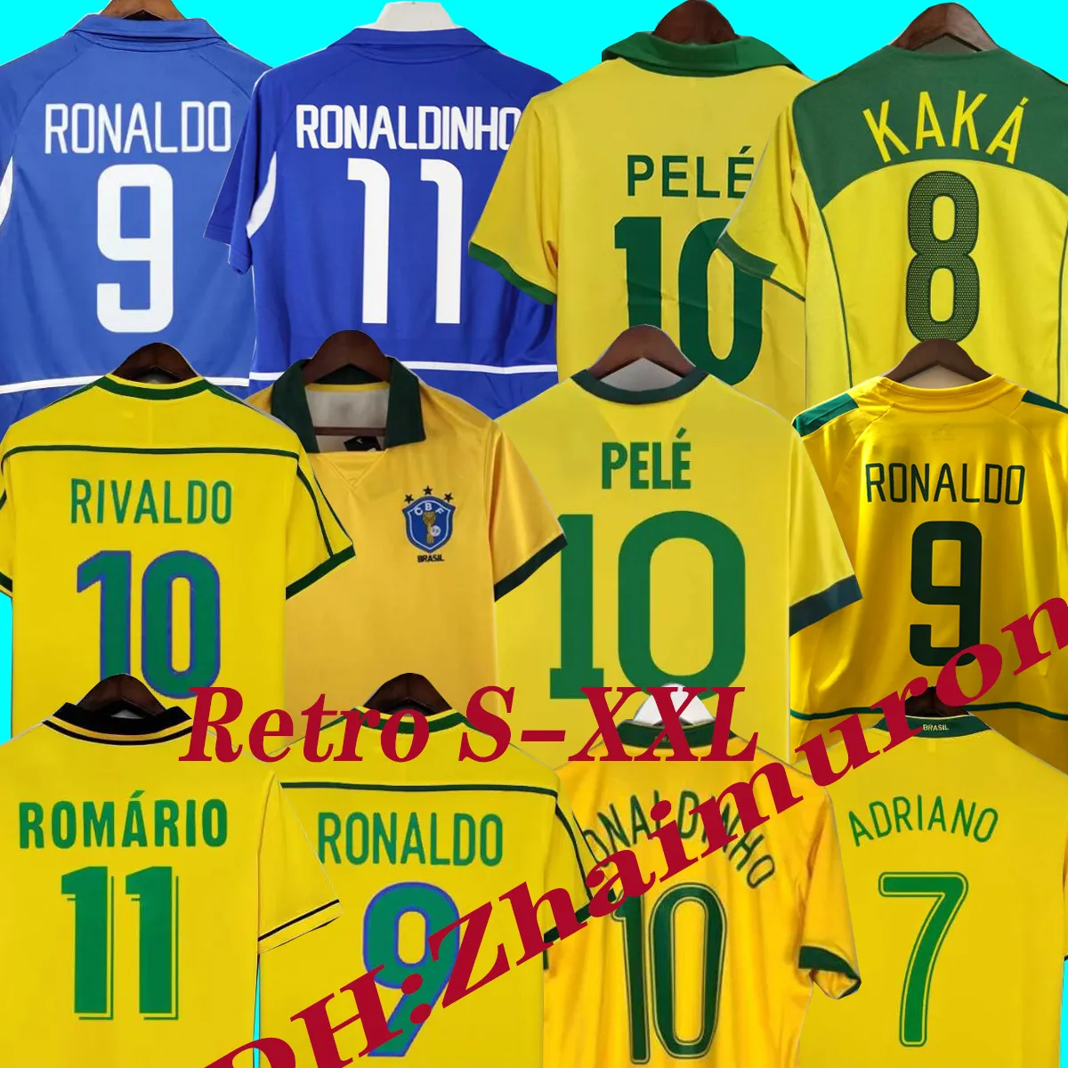 1957 1970 1998 Brasil Soccer Jerseys 2002 Retro Shirts Carlos Romario Ronaldinho 2004 Camisa de Futebol 1994 Brazils 2006 1988 Rivaldo Adriano Joelinton Football Football