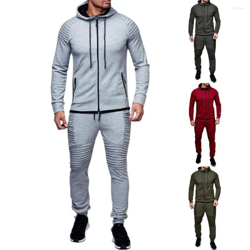Gym Kleidung 2022 Vier Jahreszeiten Hohe Qualität Herren Männer Set Hoodie Sweatshirt Anzug Zipper Jogginghose Casual Trainingsanzüge