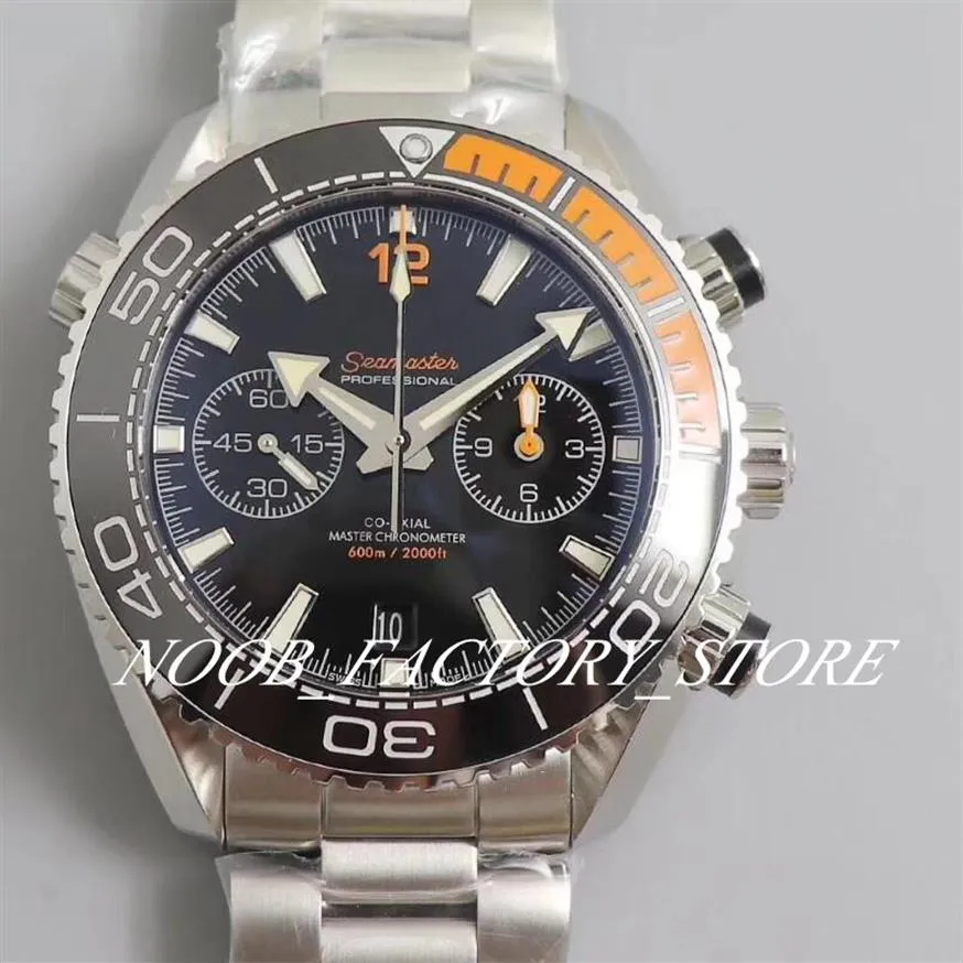 4 F￤rgklockor Luxury Super OM Factory Cal 9900 Automatisk r￶relse Kronograf Ceramic Bezel 45 5mm Swim Mens Watch206J