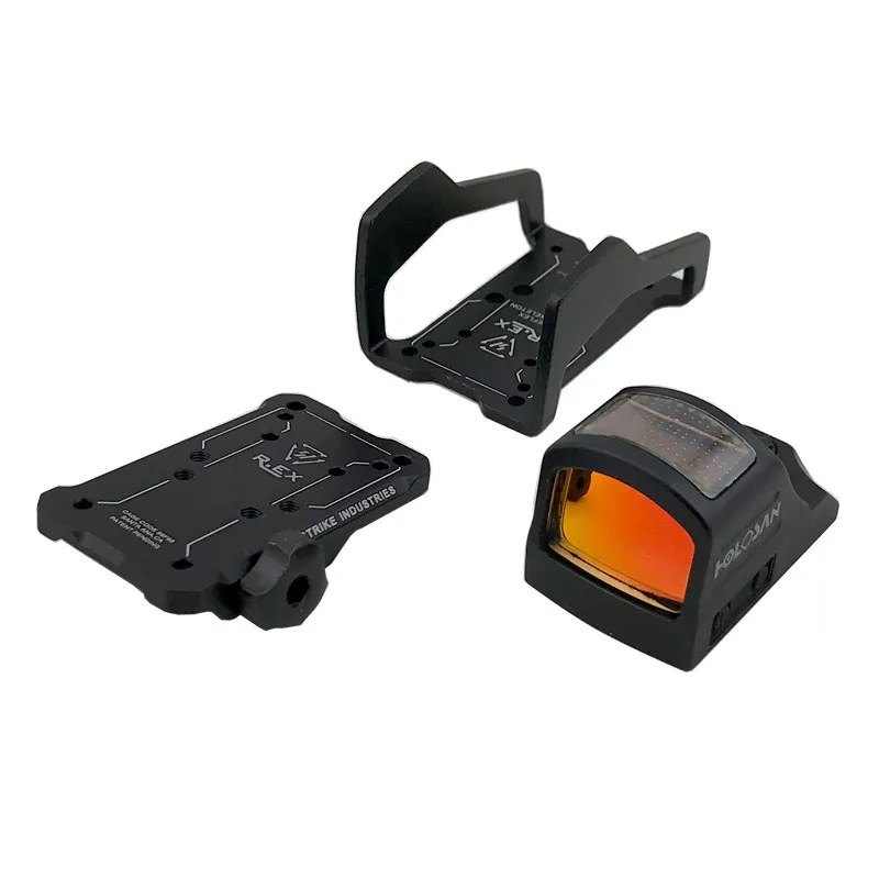 Tactical Solar Power Red Dot Sight - 2 MOA Holographic Reflex Scope with Dual Mounts for 20mm Rail