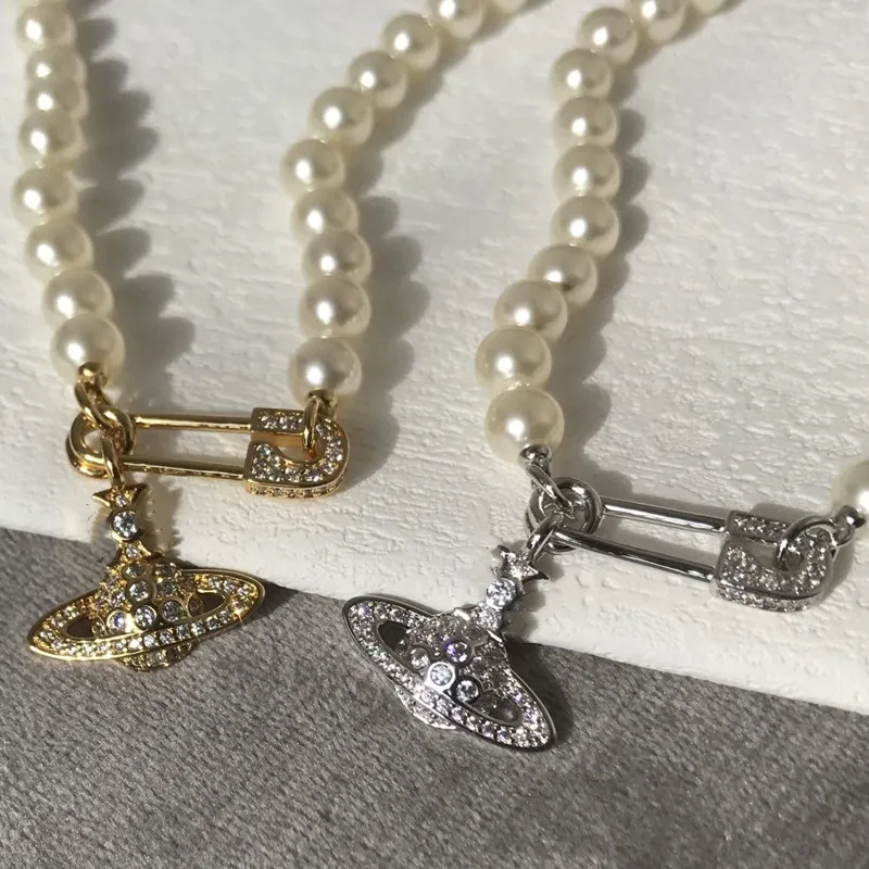 Подвеска «Планета» Дизайнерское жемчужное ожерелье Модная скрепка Подвеска Love Jewelry306V