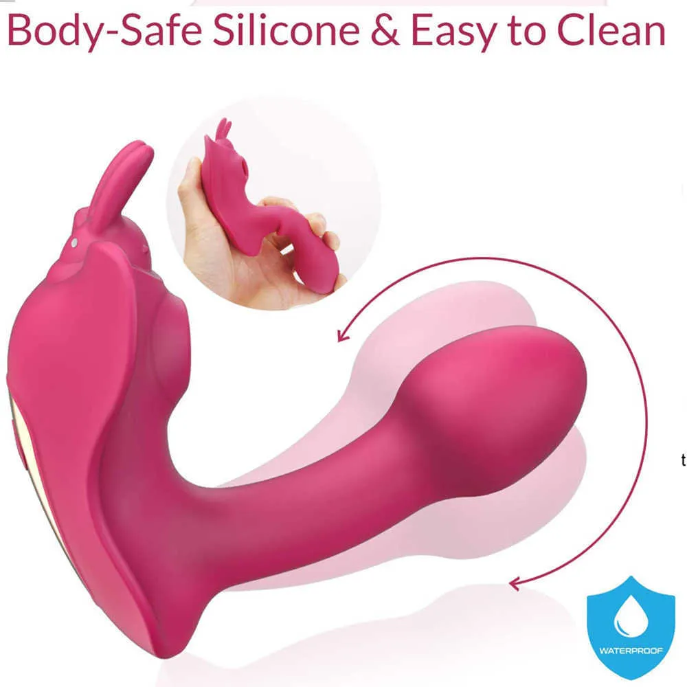 Articles de beauté Vibromasseur papillon puissant Orgasme vaginal féminin Sucer G Spot Stimulateur de clitoris Aspiration sexy Jouets portables pour femmes