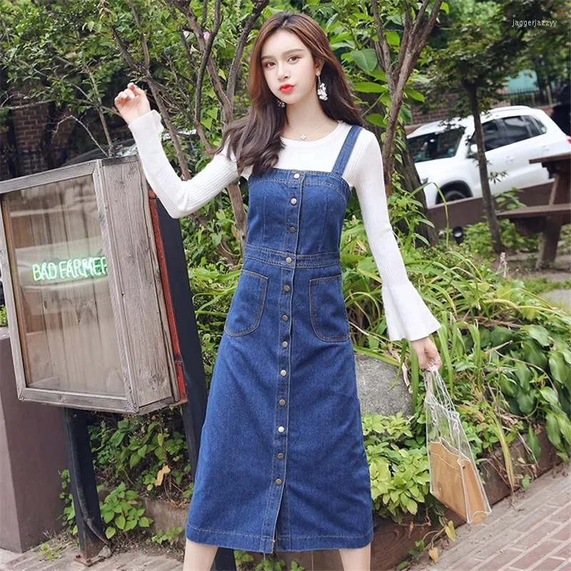 white christmas dresses NOVA DENIM JUMPSUIT OVERALL DRESS – Joanie and Burt