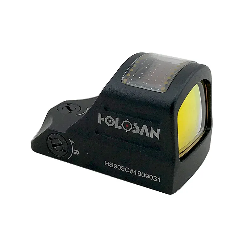 Escopo holográfico de ponto holográfico de visão tática solar 2 MOA Riflescope Hunting Colimator Optical para trilho de 20 mm com 2 suportes